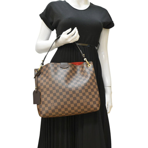LOUIS VUITTON Graceful PM Damier Ebene Shoulder Bag Brown