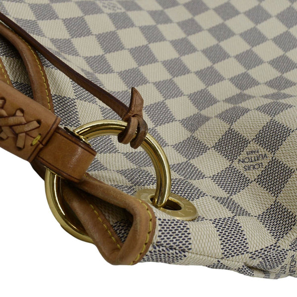 LOUIS VUITTON Artsy MM Damier Azur Hobo Bag White