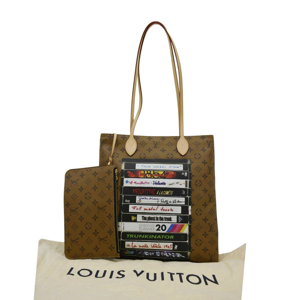 LOUIS VUITTON Carry It Monogram Reverse Canvas Tote  Bag Brown