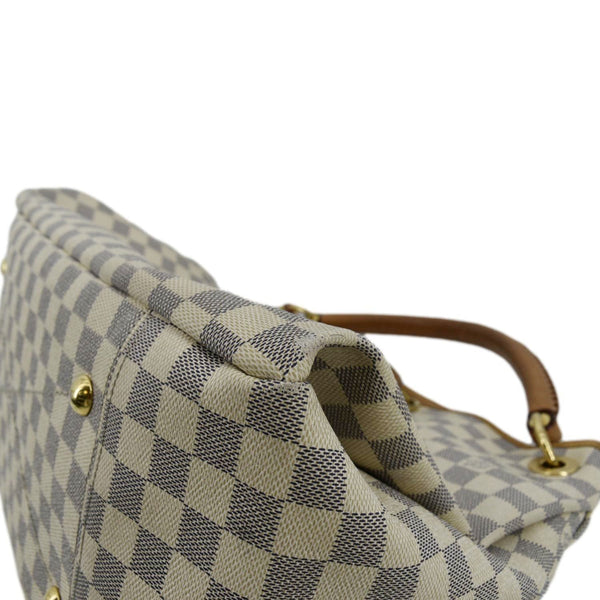LOUIS VUITTON Artsy MM Damier Azur Hobo Bag White