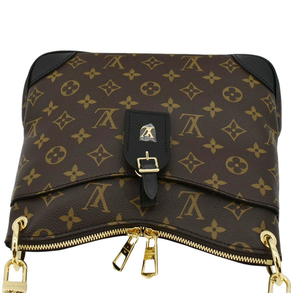 LOUIS VUITTON Odeon NM PM Monogram Canvas Shoulder Bag Black/Brown
