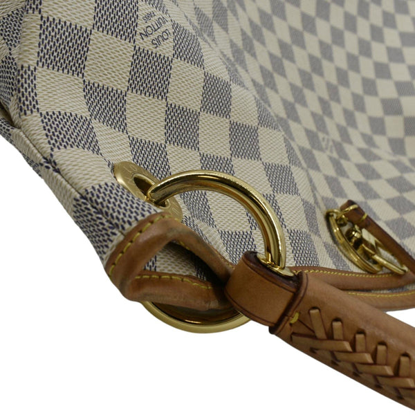 LOUIS VUITTON Artsy MM Damier Azur Hobo Bag White