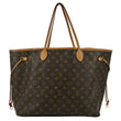 LOUIS VUITTON Neverfull GM Monogram Canvas Tote Bag Brown
