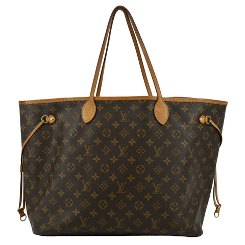 LOUIS VUITTON Neverfull GM Monogram Canvas Tote Bag Brown