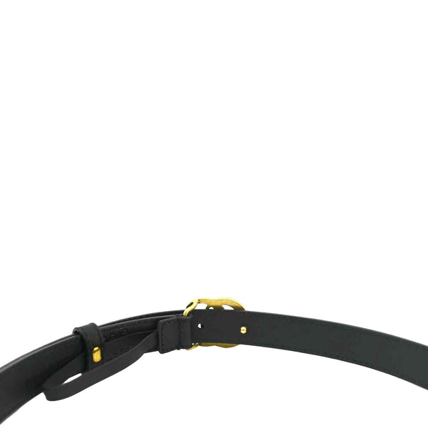 GUCCI Double G buckle Marmont Reversible Leather Belt Black 404912 Size 70.28