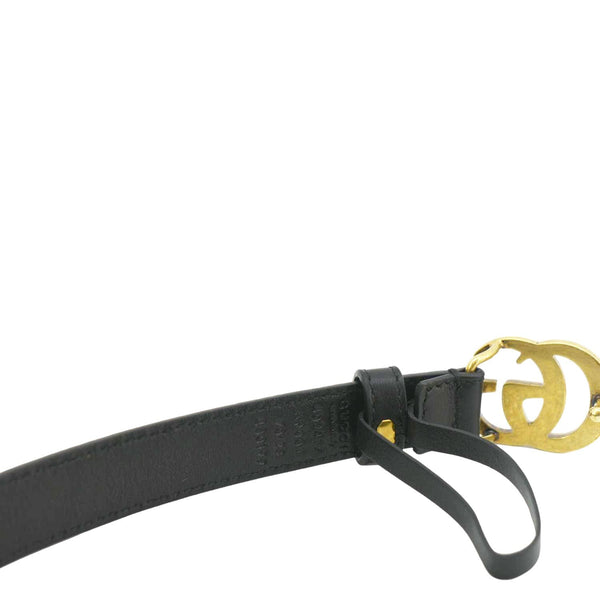 GUCCI Double G buckle Marmont Reversible Leather Belt Black 404912 Size 70.28