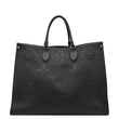 LOUIS VUITTON Onthego GM Monogram Empreinte Leather Tote Shoulder Bag Black