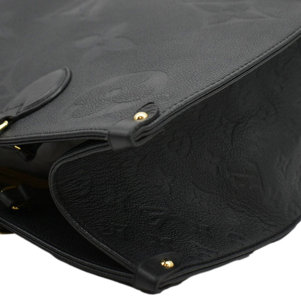LOUIS VUITTON Onthego GM Monogram Empreinte Leather Tote Shoulder Bag Black
