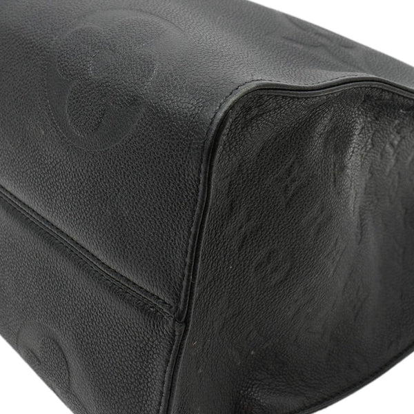 LOUIS VUITTON Onthego GM Monogram Empreinte Leather Tote Shoulder Bag Black