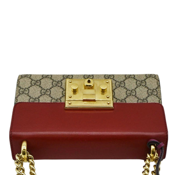 GUCCI Padlock Small GG Shoulder Bag Multicolor upper look