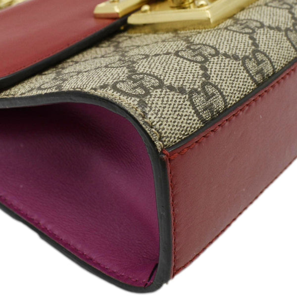 GUCCI Padlock Small GG Supreme Canvas Shoulder Bag Multicolor 409487