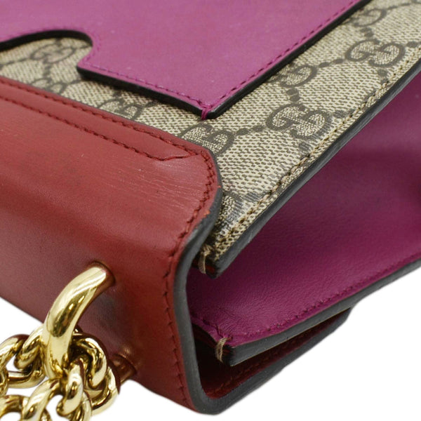 GUCCI Padlock Small GG Supreme Canvas Shoulder Bag Multicolor 409487