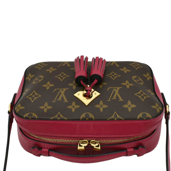 LOUIS VUITTON Saintonge Monogram Canvas Crossbody Bag Brown