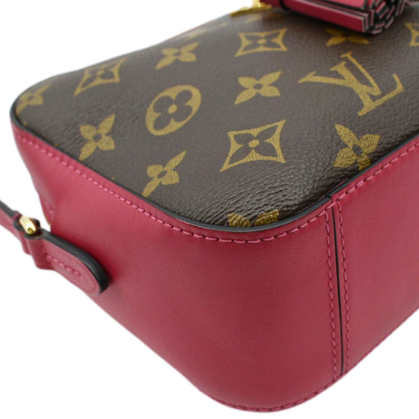 LOUIS VUITTON Saintonge Monogram Canvas Crossbody Bag Brown
