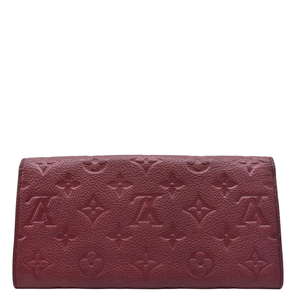 LOUIS VUITTON Sarah Leather Wallet Aurore back look