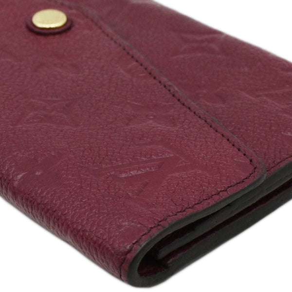 LOUIS VUITTON Sarah Leather Wallet Aurore corner look