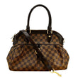 LOUIS VUITTON Trevi PM Damier Ebene Satchel Bag Brown
