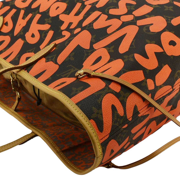 LOUIS VUITTON Neverfull GM Monogram Graffiti Tote Bag Orange