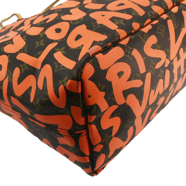 LOUIS VUITTON Neverfull GM Monogram Graffiti Tote Bag Orange