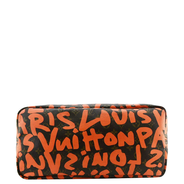 LOUIS VUITTON Neverfull GM Monogram Graffiti Tote Bag Orange