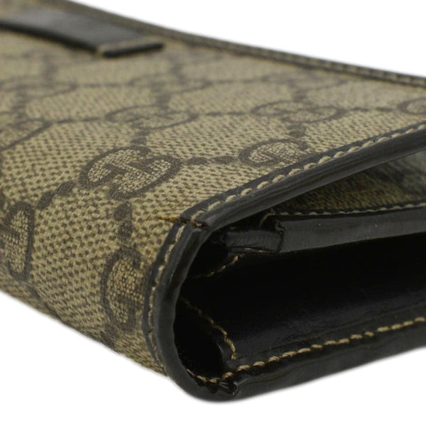 GUCCI GG Supreme Long Wallet Beige 203573