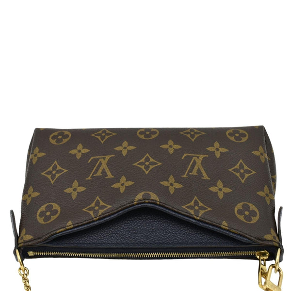 LOUIS VUITTON Pallas Monogram Canvas Clutch Crossbody Bag Navy Blue