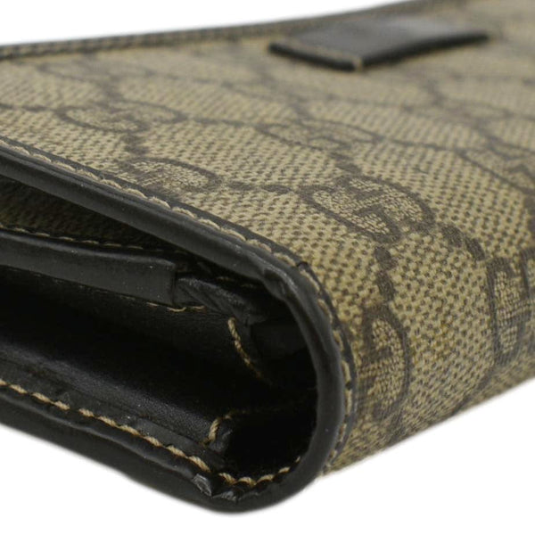 GUCCI GG Supreme Long Wallet Beige 203573