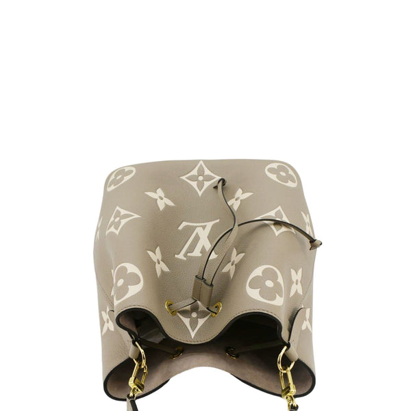 LOUIS VUITTON NeoNoe MM Bicolor Monogram Empreinte Shoulder Bag Cream