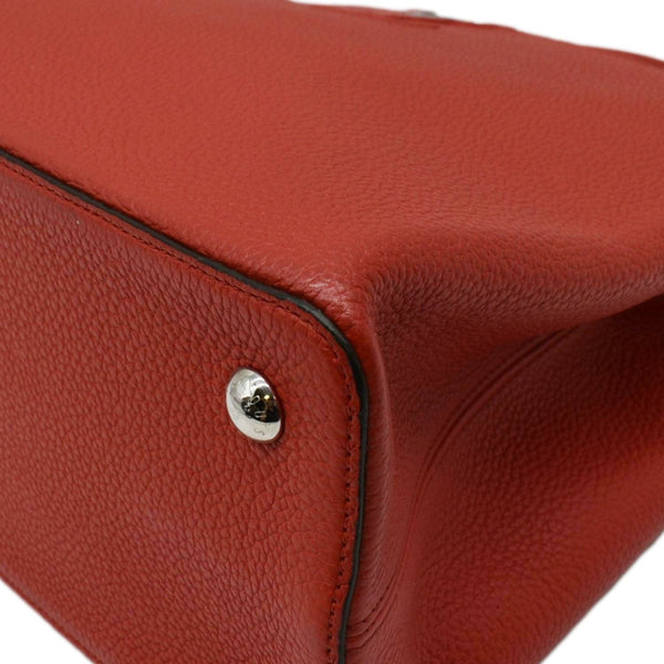 LOUIS VUITTON Capucines MM Taurillon Leather Satchel Bag Orange