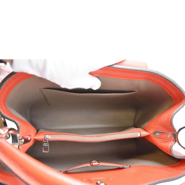 LOUIS VUITTON Capucines MM Taurillon Leather Satchel Bag Orange