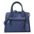LOUIS VUITTON Pont Neuf Monogram Empreinte Leather Shoulder Bag Blue