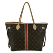 LOUIS VUITTON Neverfull My LV Heritage Monogram Canvas Tote Bag Red