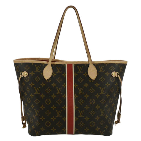 LOUIS VUITTON Neverfull My LV Heritage Monogram Canvas Tote Bag Red