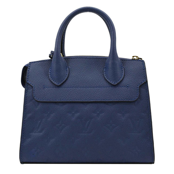 LOUIS VUITTON Pont Neuf Monogram Empreinte Leather Shoulder Bag Blue