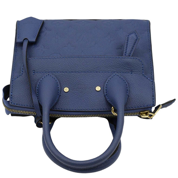 LOUIS VUITTON Pont Neuf Monogram Empreinte Leather Shoulder Bag Blue