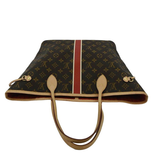 LOUIS VUITTON Neverfull My LV Heritage Monogram Canvas Tote Bag Red