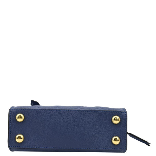 LOUIS VUITTON Pont Neuf Monogram Empreinte Leather Shoulder Bag Blue