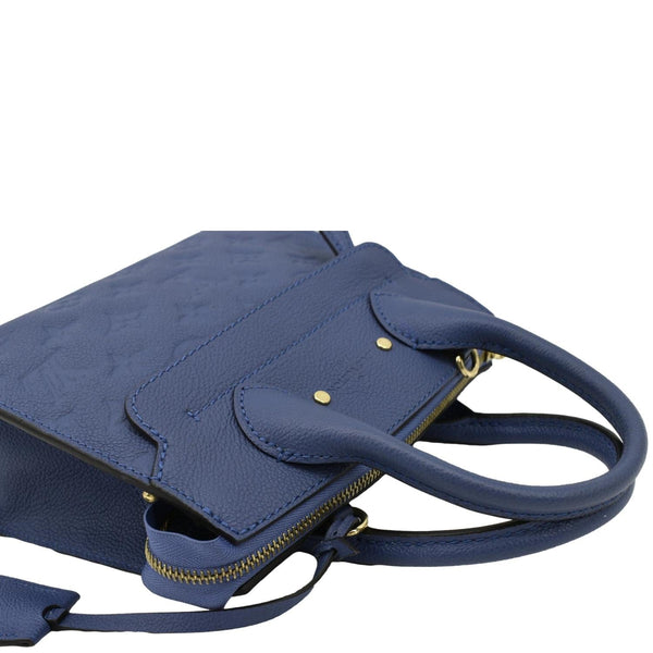 LOUIS VUITTON Pont Neuf Monogram Empreinte Leather Shoulder Bag Blue