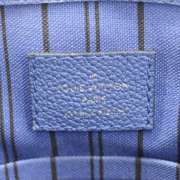 LOUIS VUITTON Pont Neuf Monogram Empreinte Leather Shoulder Bag Blue