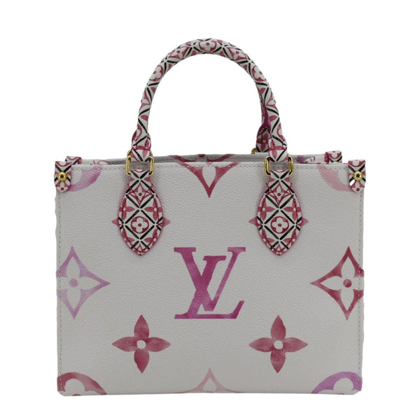 LOUIS VUITTON Onthego PM By The Pool Giant Monogram Canvas Tote Bag Pink