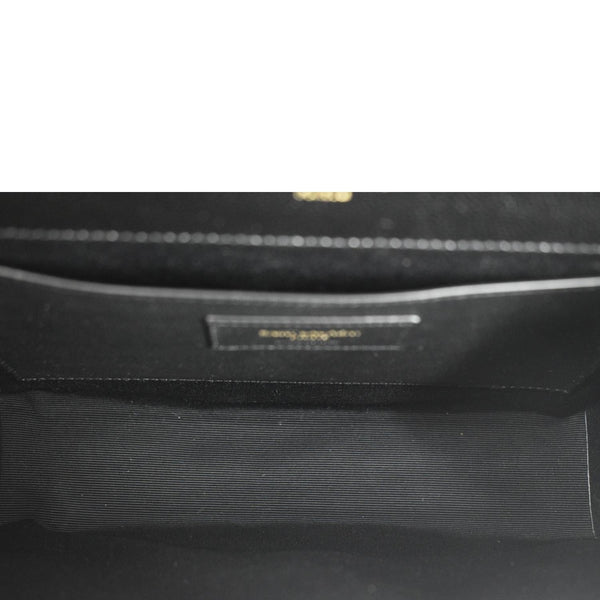 YVES SAINT LAURENT Small Envelope Matelassé Leather Shoulder Bag Black