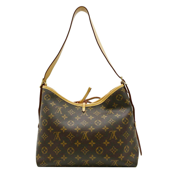 LOUIS VUITTON Carryall PM Monogram Canvas Shoulder Bag Brown