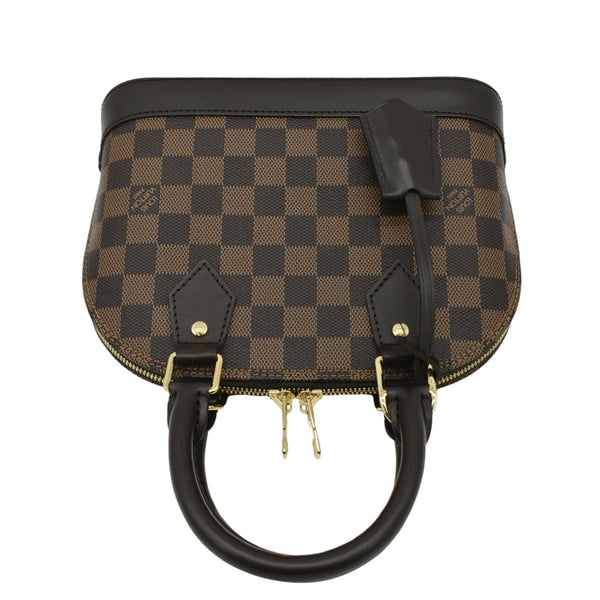 LOUIS VUITTON  Alma BB Damier Ebene Satchel Bag Brown