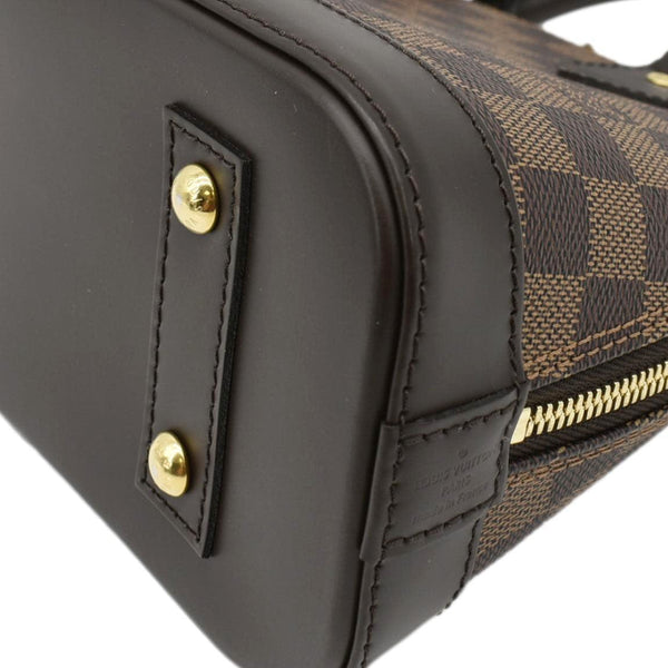 LOUIS VUITTON  Alma BB Damier Ebene Satchel Bag Brown