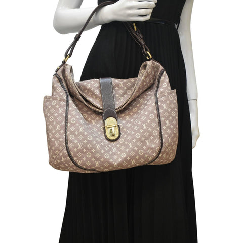 LOUIS VUITTON Idylle Romance Monogram Canvas Hobo Bag Sepia