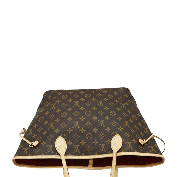 LOUIS VUITTON Neverfull MM Monogram Canvas Tote Bag Brown