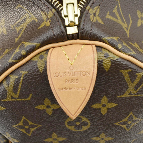 LOUIS VUITTON Speedy 40 Monogram Canvas Satchel Bag Brown