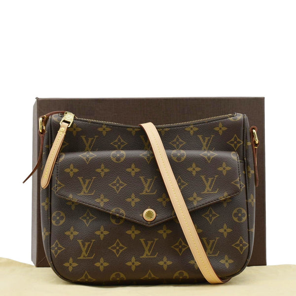 LOUIS VUITTON Mabillon Monogram Canvas Shoulder Crossbody Bag Brown