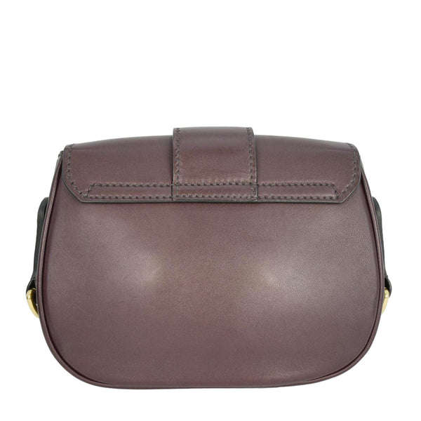 CHRISTIAN DIOR D Fence Calfskin Leather Saddle Bag Purple
