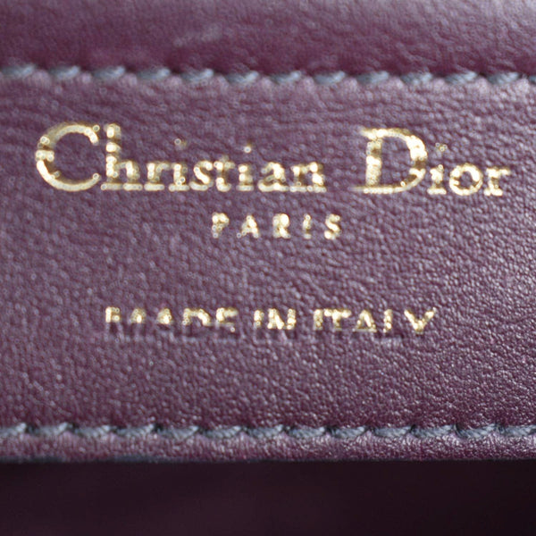 CHRISTIAN DIOR D Fence Calfskin Leather Saddle Bag Purple